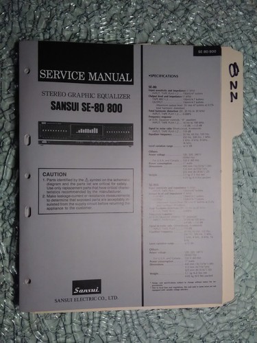 Sansui 800 service - se-80,