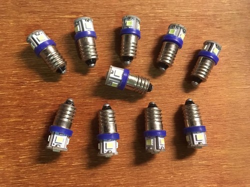 Screw base - (10)(blue, led)8v-screw
