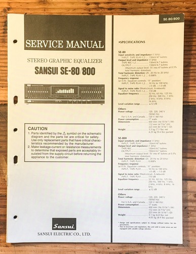Sansui 800 equalizer - sansui, se-800